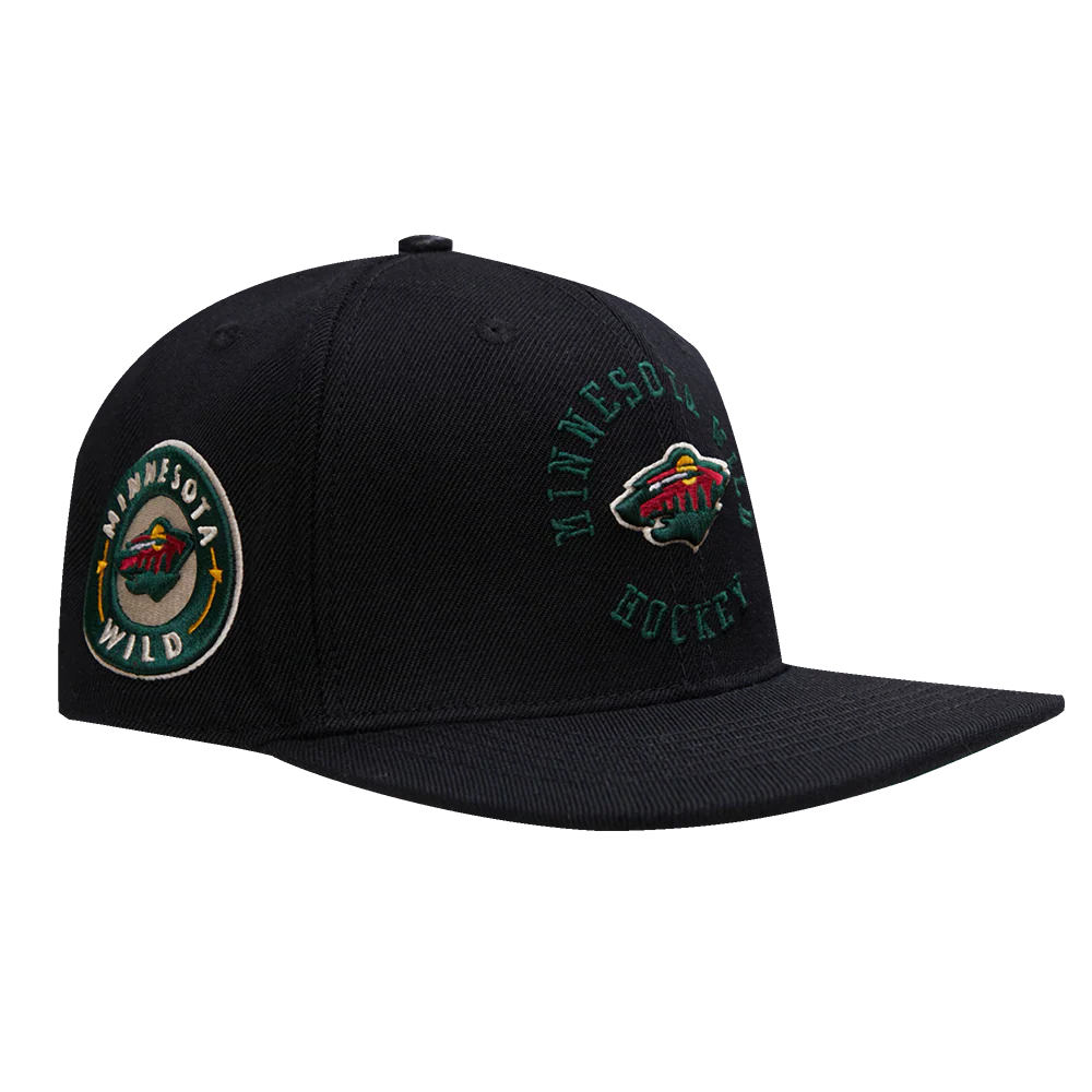 NHL Minnesota Wild HYBRID SNAPBACK HAT (BLACK) - Image 2