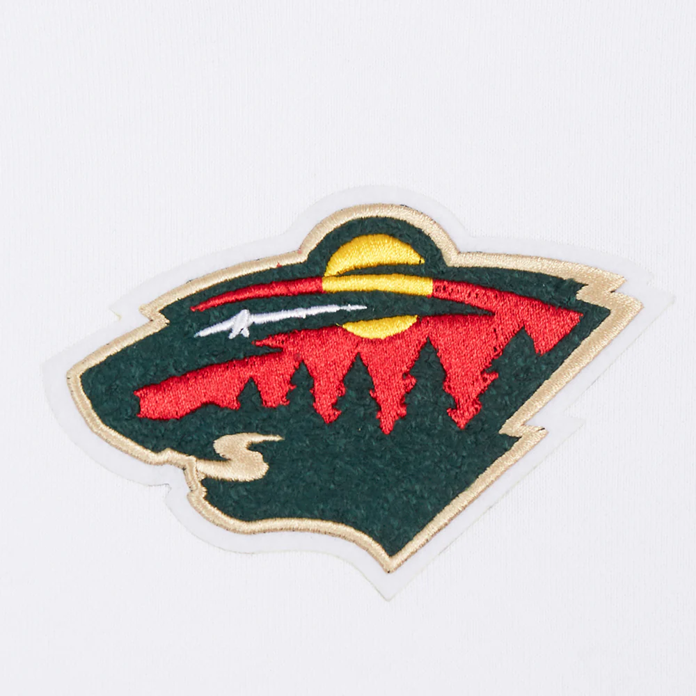 NHL MINNESOTA WILD CLASSIC WOMEN'S CROPPED FLEECE PULLOVER HOODIE (WHITE) - Image 5