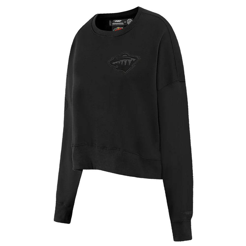 NHL MINNESOTA WILD NEUTRAL WOMEN'S CREWNECK (BLACK) - Image 2