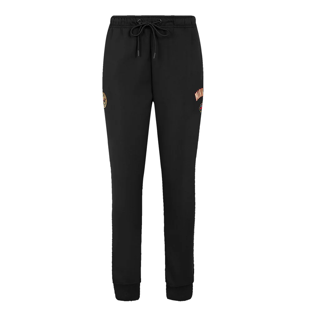 NHL MINNESOTA WILD CLASSIC WOMEN'S FLEECE SWEATPANT (BLACK) - Image 2
