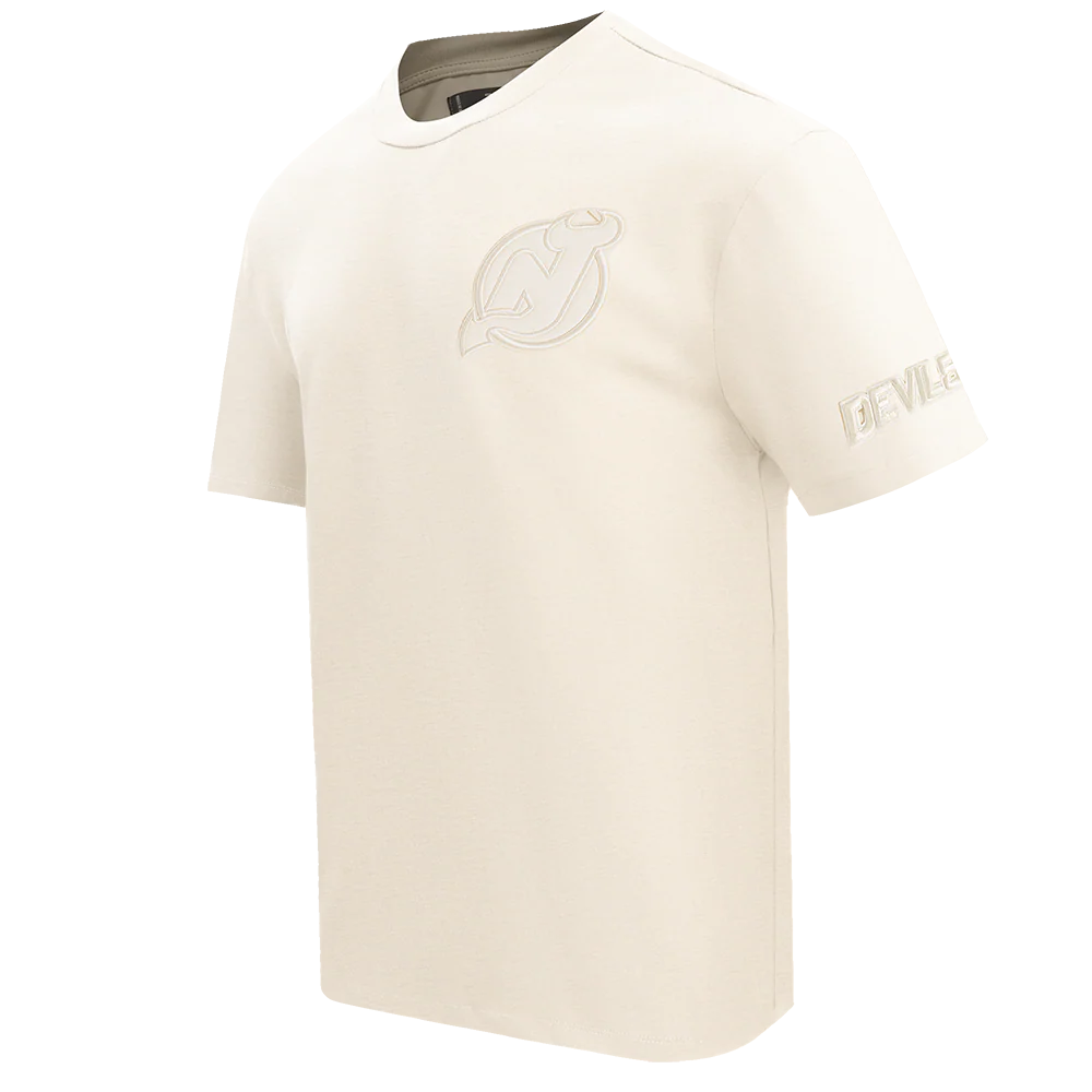 NHL NEW JERSEY DEVILS NEUTRAL MEN'S DROP SHOULDER TEE (EGGSHELL) - Image 2