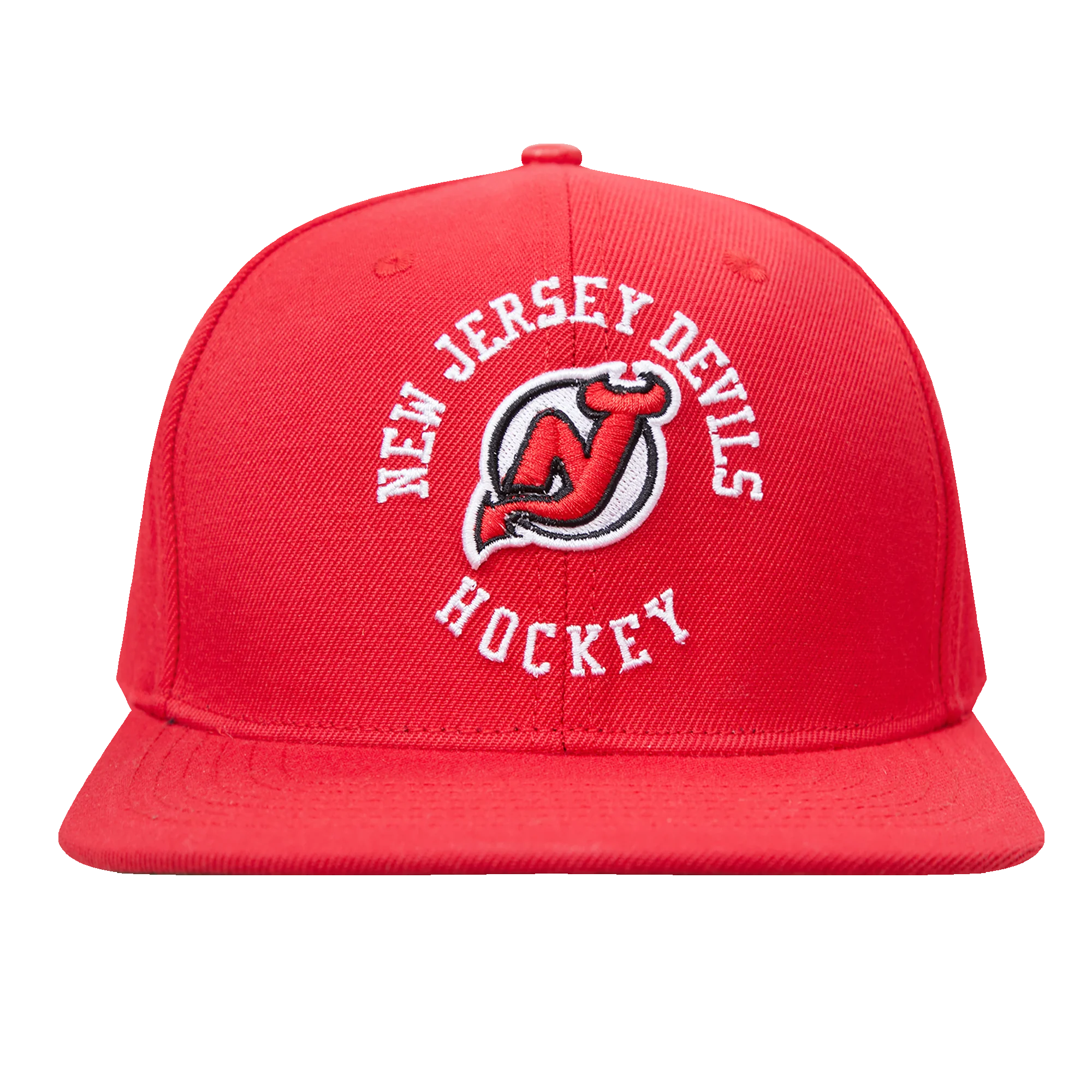 NHL NEW JERSEY DEVILS HYBRID WOVEN WOOL SNAPBACK HAT (RED)