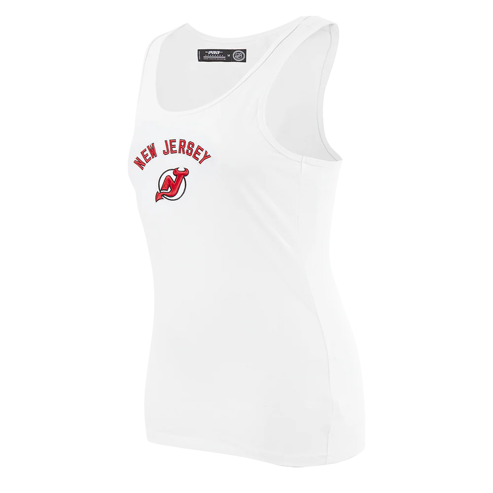 NHL NEW JERSEY DEVILS CLASSIC WOMEN'S RELAXED FIT RACERBACK (WHITE) - Image 2