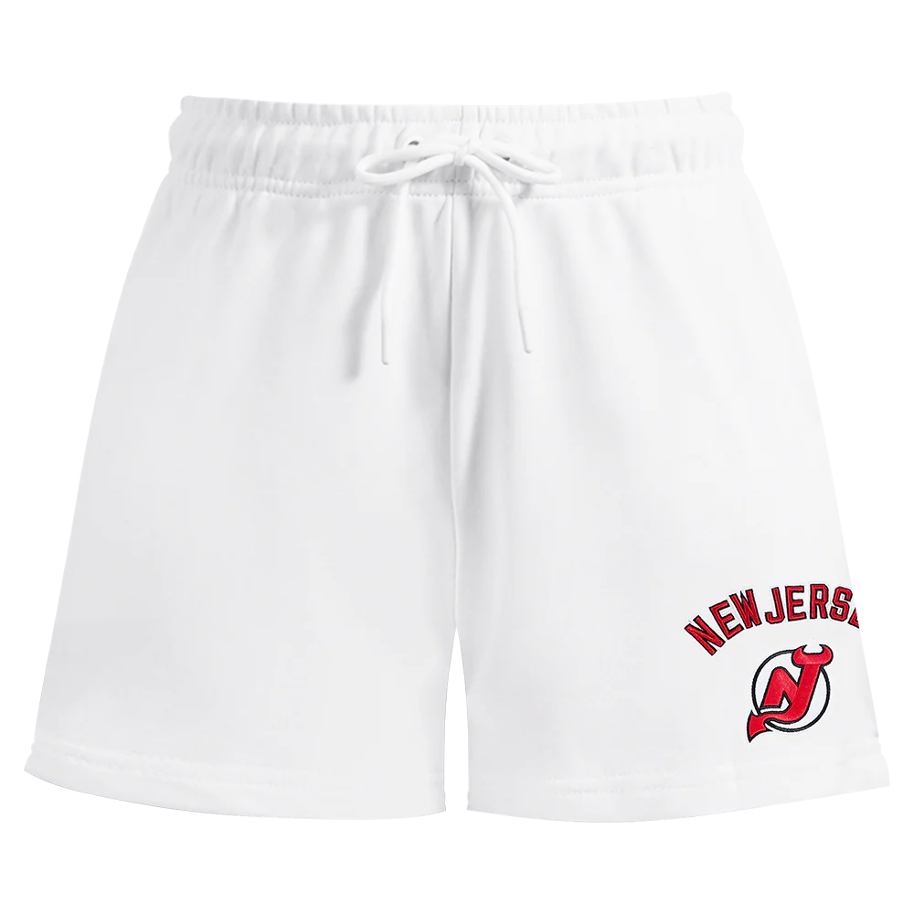 NHL NEW JERSEY DEVILS CLASSIC WOMEN'S FLEECE SHORT (WHITE) - Image 2