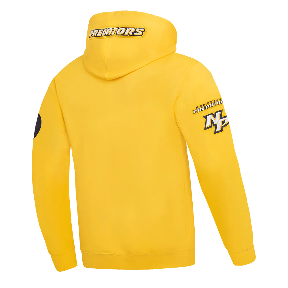 NHL NASHVILLE PREDATORS CLASSIC CHENILLE DOUBLE KNIT PULLOVER HOODIE (YELLOW) - Image 4