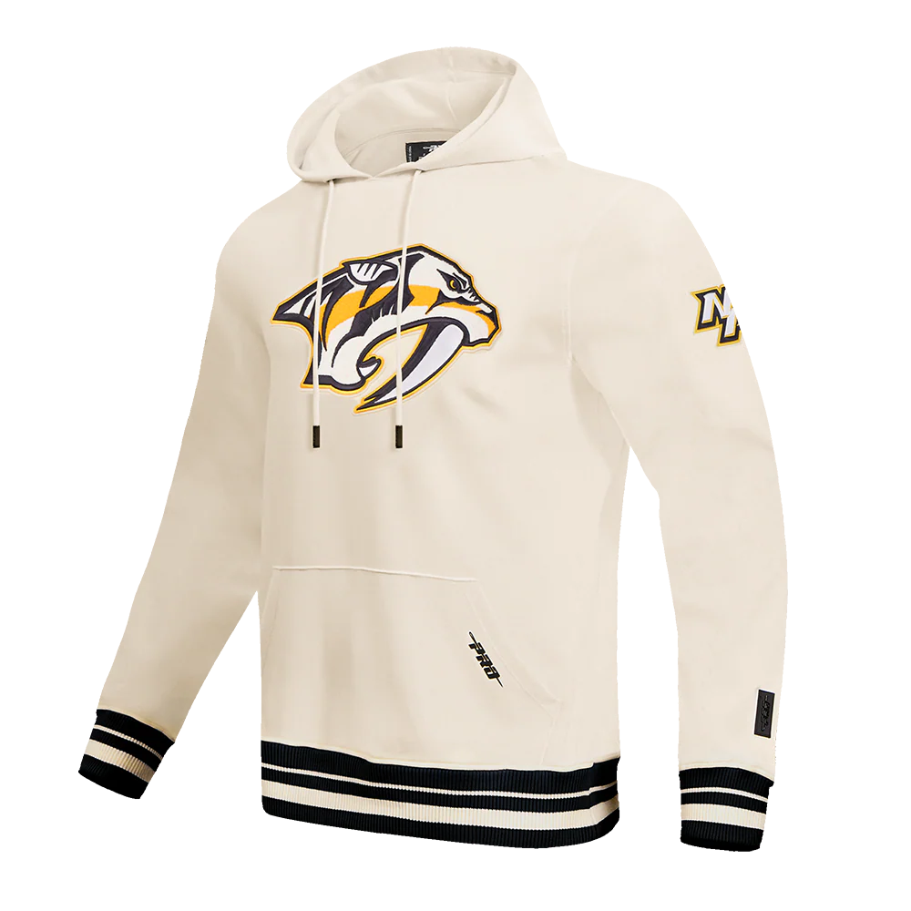 NHL NASHVILLE PREDATORS RETRO CLASSIC MEN'S PO HOODIE (EGGSHELL/ MIDNIGHT NAVY) - Image 2
