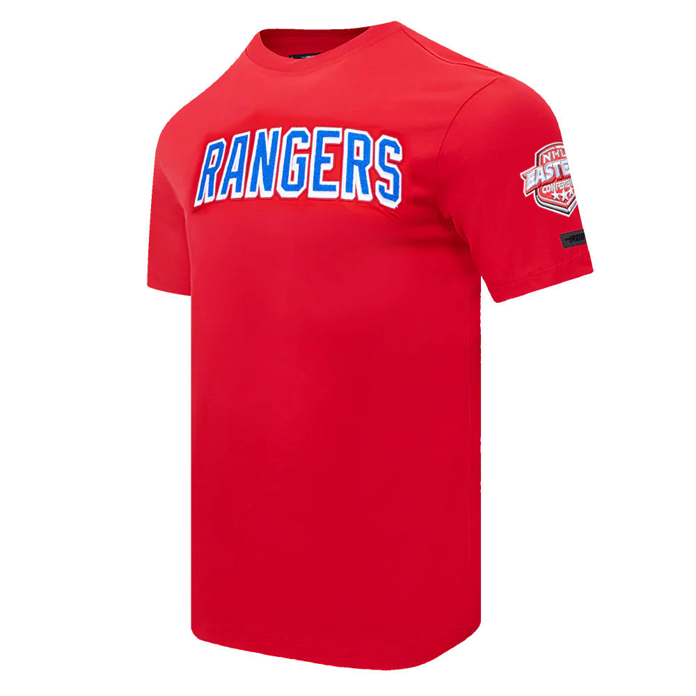 NHL NEW YORK RANGERS CLASSIC CHENILLE MEN'S TEE (RED) - Image 2