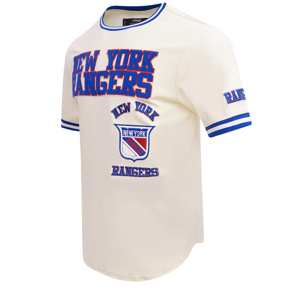 NHL NEW YORK RANGERS RETRO CLASSIC MEN'S TEE (EGGSHELL/ ROYAL BLUE) - Image 9