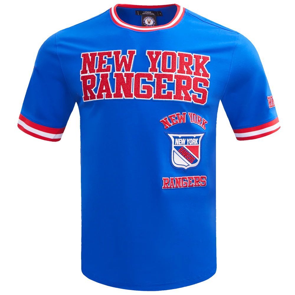 NHL NEW YORK RANGERS RETRO CLASSIC MEN'S TEE (ROYAL BLUE/RED)