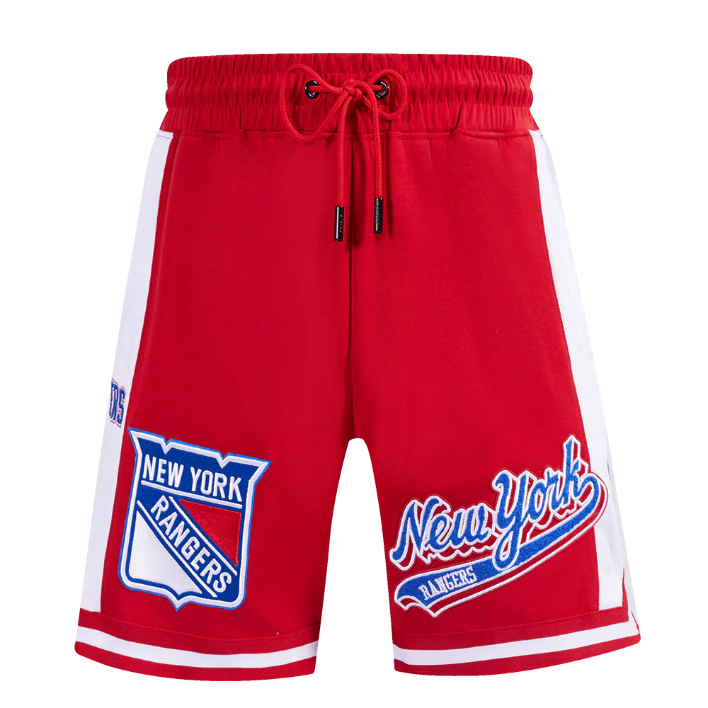 NHL NEW YORK RANGERS SCRIPT TAIL MEN'S DOUBLE KNIT 2.0 SHORT (RED) - Image 2
