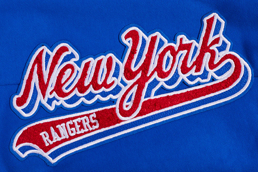 NHL NEW YORK RANGERS SCRIPT TAIL MEN'S RIB FLEECE SWEATPANT (ROYAL BLUE/RED) - Image 7