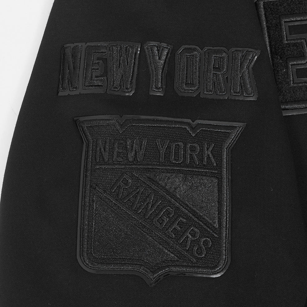 NHL NEW YORK RANGERS CLASSIC TRIPLE BLACK MEN'S MEN'S DK PO HOODIE (TRIPLE BLACK) - Image 7