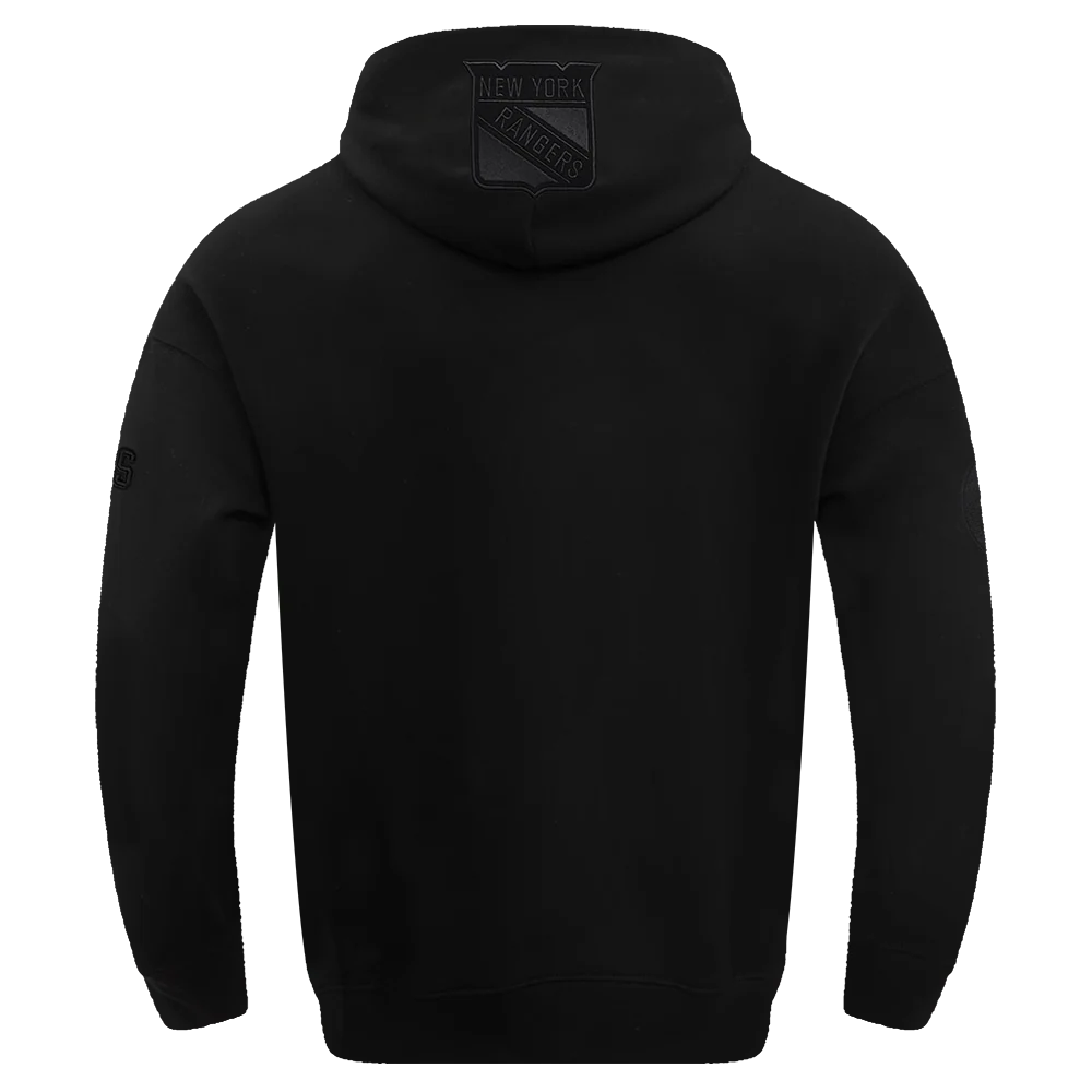 NHL NEW YORK RANGERS NEUTRAL DROP SHOULDER FLEECE PULLOVER HOODIE (BLACK) - Image 11