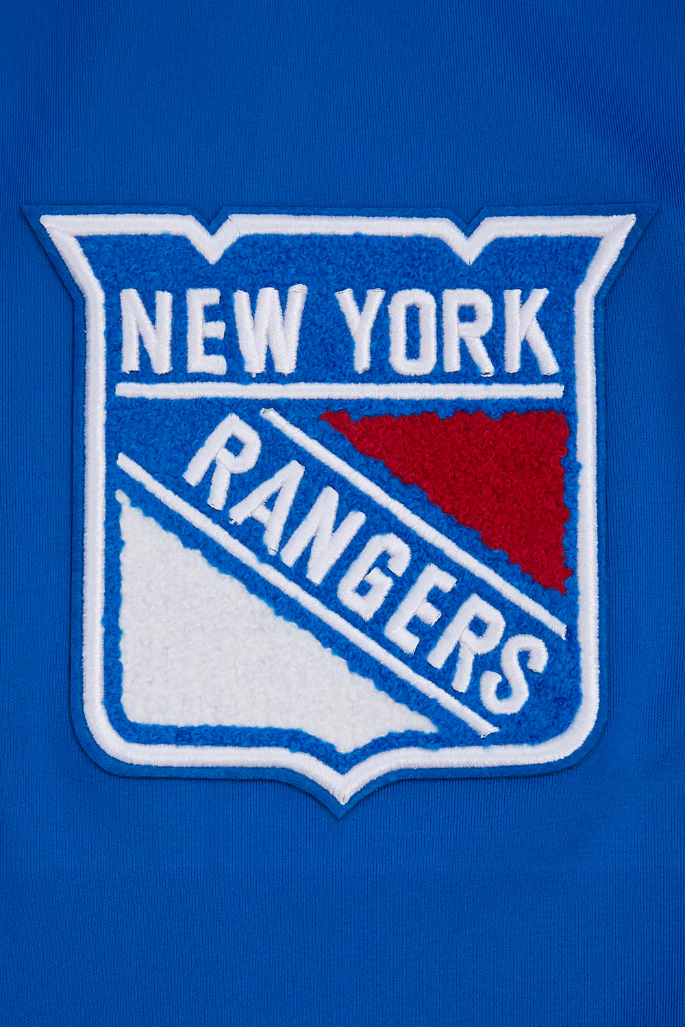 NHL NEW YORK RANGERS CLASSIC MEN'S CHENILLE DOUBLE KNIT TRACK JACKET (ROYAL BLUE) - Image 5