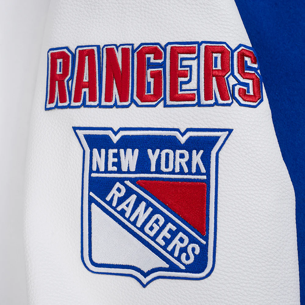 NHL NEW YORK RANGERS CLASSIC MEN'S WOOL VARSITY JACKET (ROYAL BLUE/WHITE) - Image 8