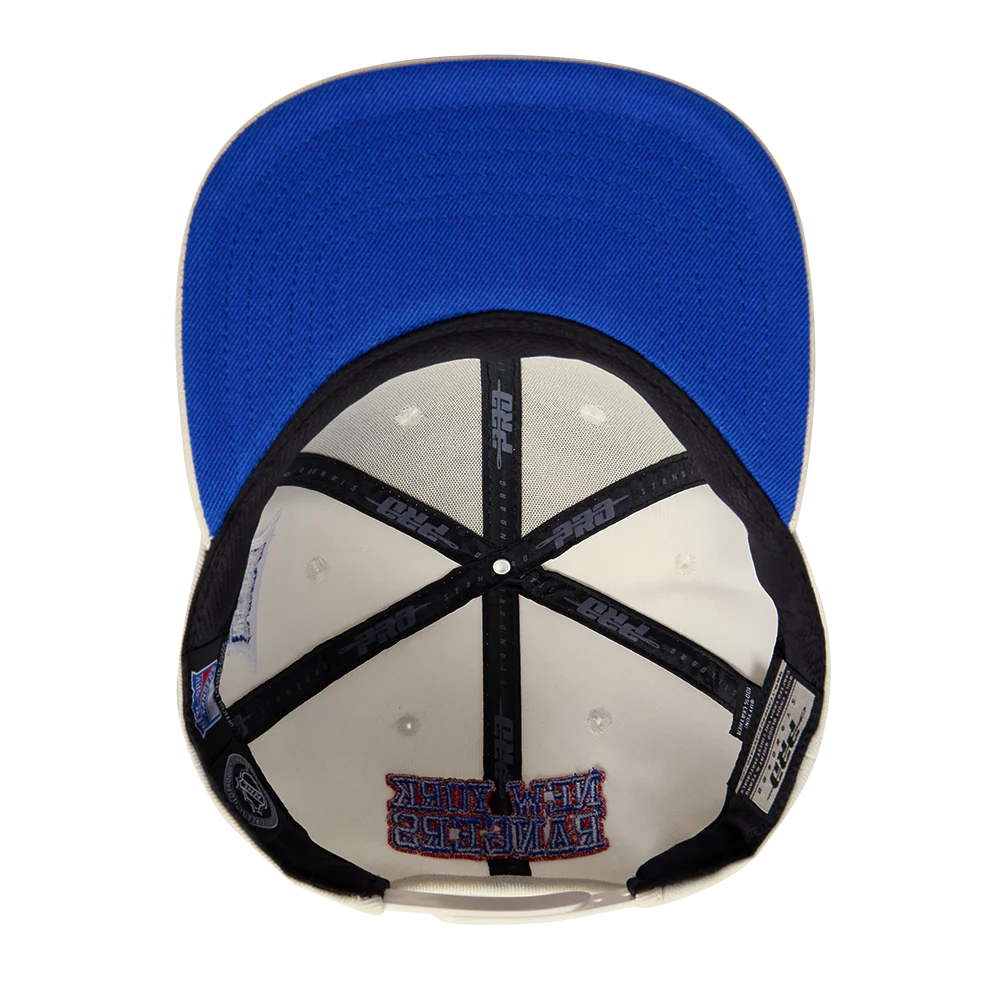 NHL NEW YORK RANGERS RETRO CLASSIC UNISEX WORDMARK LOGO WOOL SNAPBACK (EGGSHELL) - Image 6