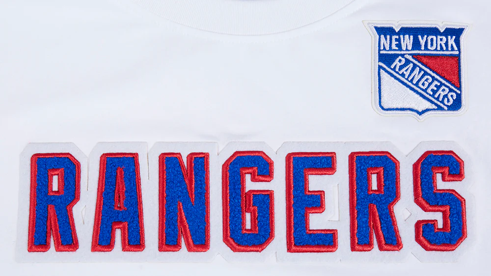 NHL NEW YORK RANGERS CLASSIC SHORT SLEEVE WOMEN'S SINGLE JERSEY SLIM FIT TEE (WHITE) - Image 5