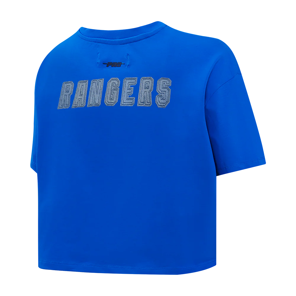 NHL NEW YORK RANGERS VARSITY BLUES WOMEN'S BOXY TEE (ROYAL BLUE) - Image 4
