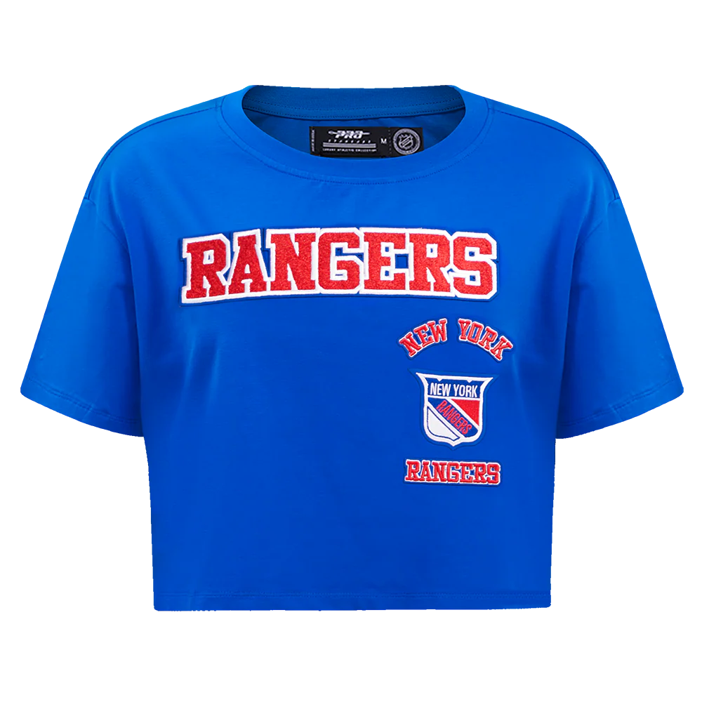 NHL NEW YORK RANGERS RETRO CLASSIC WOMEN'S BOXY TEE (ROYAL BLUE)