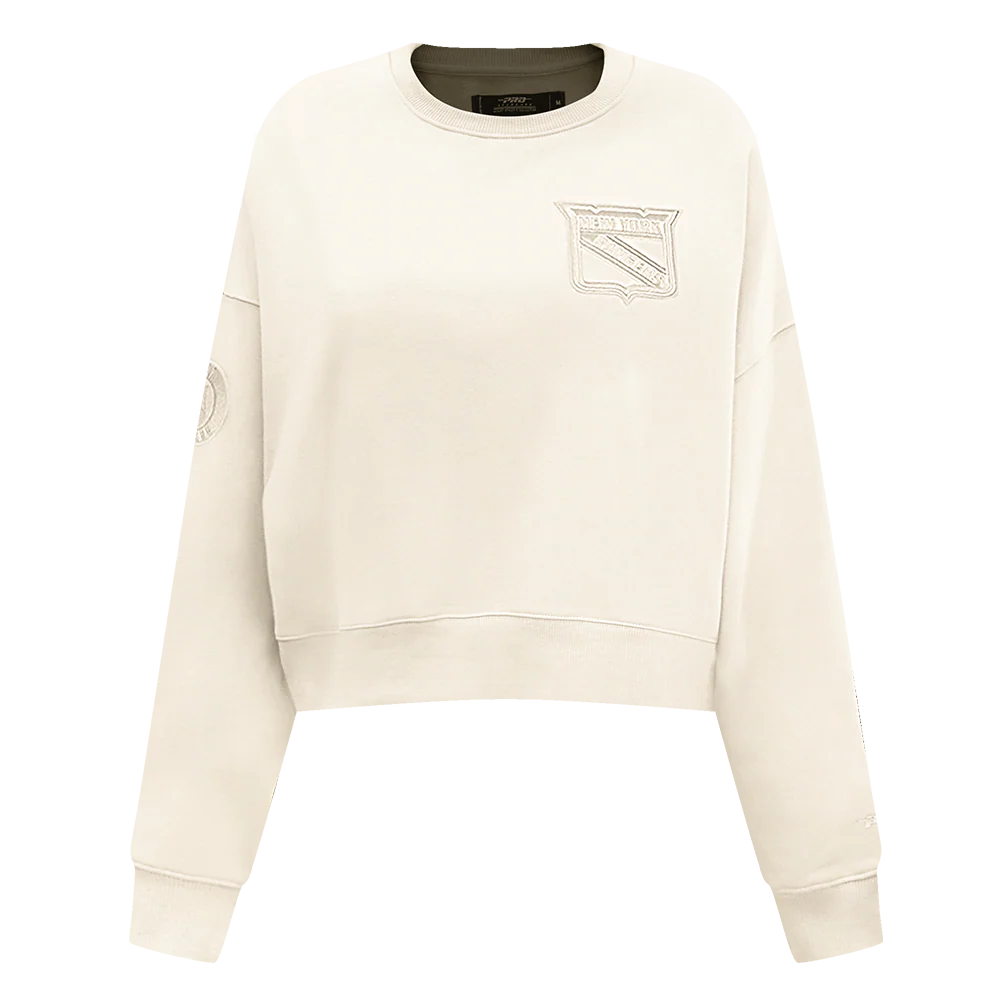 NHL NEW YORK RANGERS NEUTRAL WOMEN'S CREWNECK (EGGSHELL)