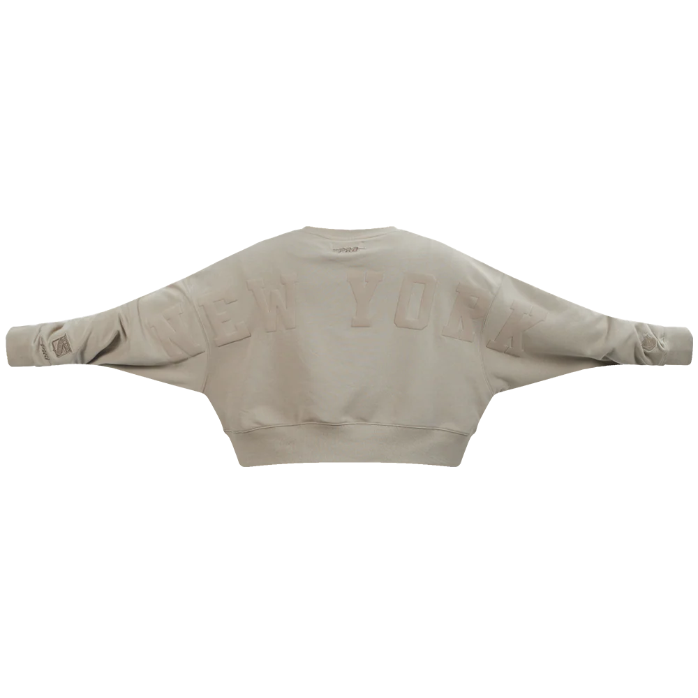 NEW YORK RANGERS WINGSPAN WOMEN'S FLC CREWNECK (TAUPE) - Image 5