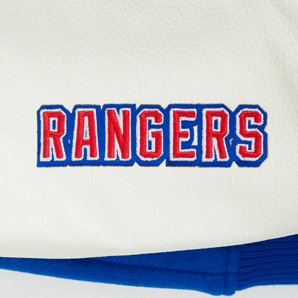 NHL NEW YORK RANGERS CLASSIC WOMEN'S VARSITY JACKET (ROYAL BLUE/WHITE) - Image 7