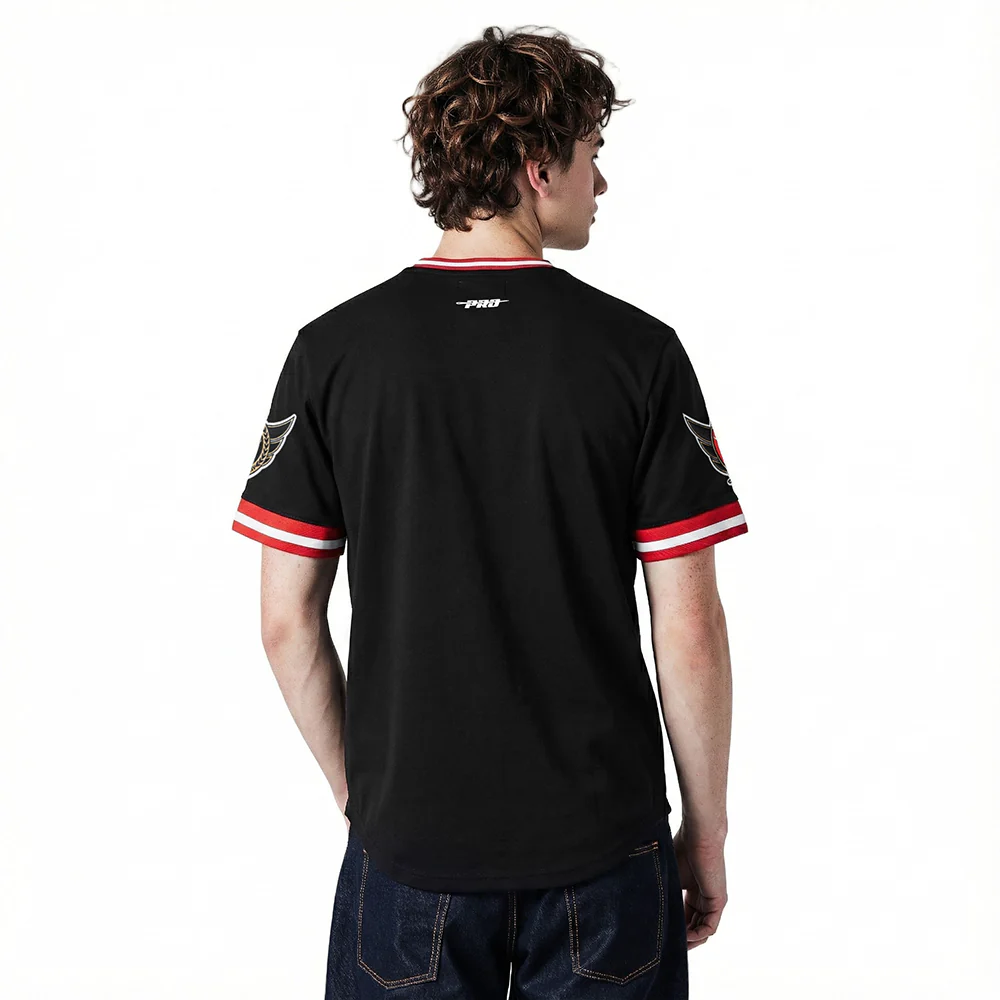 NHL OTTAWA SENATORS CLASSIC CHENILLE MEN'S DK TEE (BLACK/RED) - Image 2