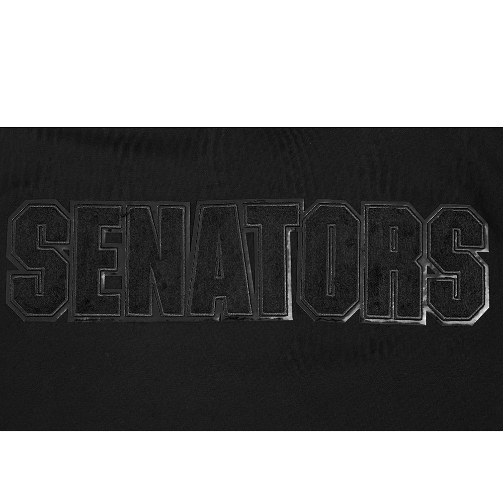 NHL OTTAWA SENATORS CLASSIC TRIPLE BLACK MEN'S MEN'S DK PO HOODIE (TRIPLE BLACK) - Image 8