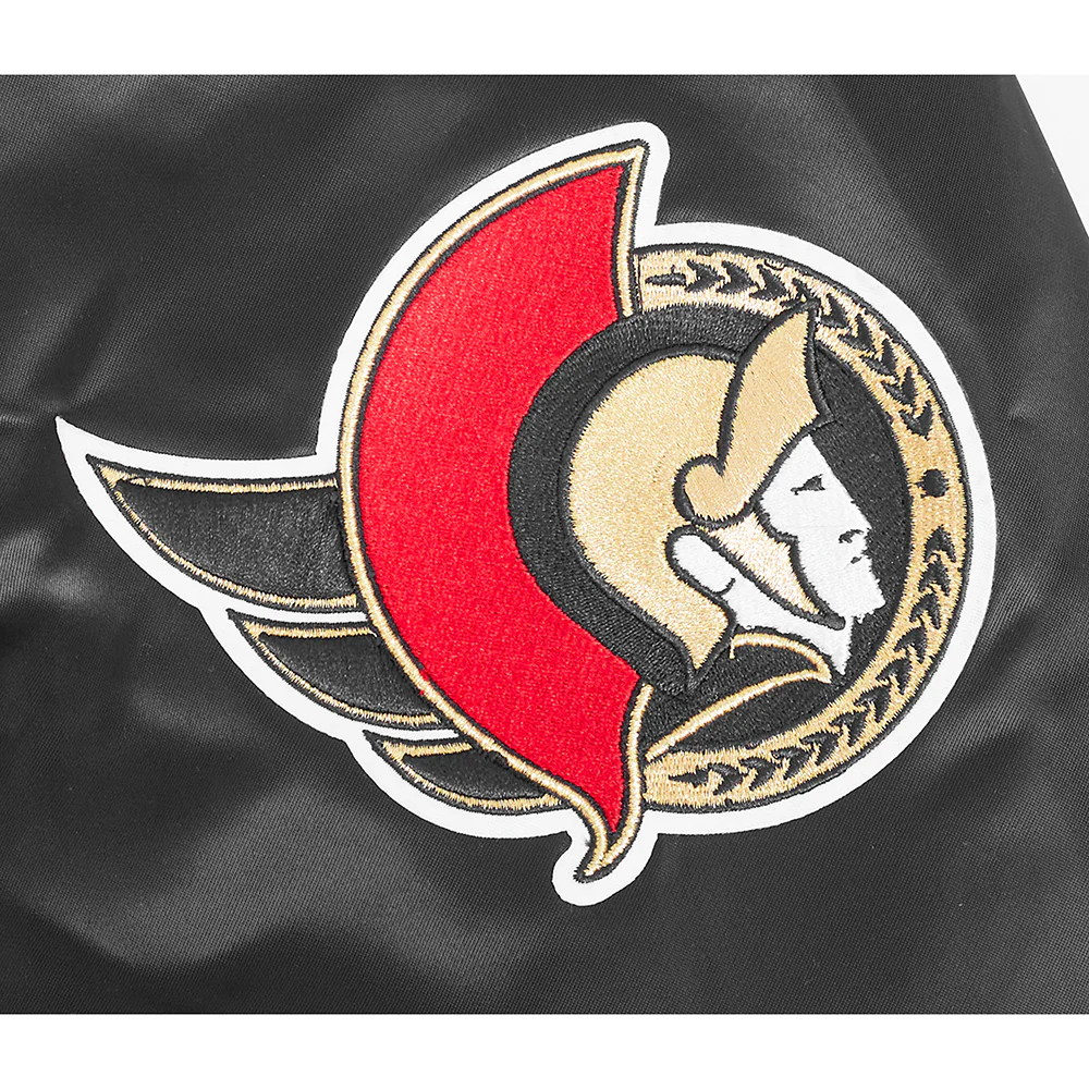 NHL OTTAWA SENATORS CLASSIC SATIN MEN'S JACKET (BLACK) - Image 6