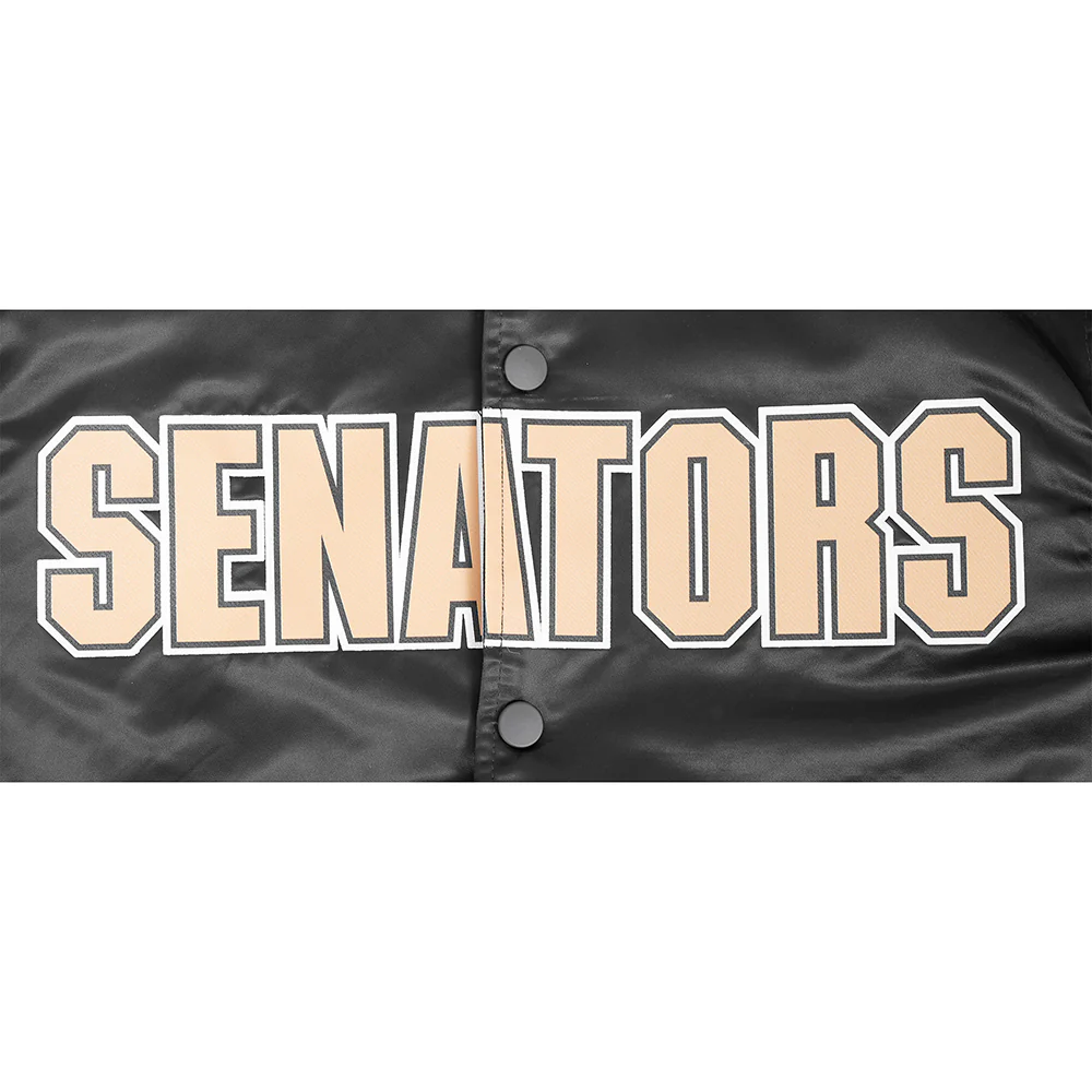 NHL OTTAWA SENATORS CLASSIC SATIN MEN'S JACKET (BLACK) - Image 7