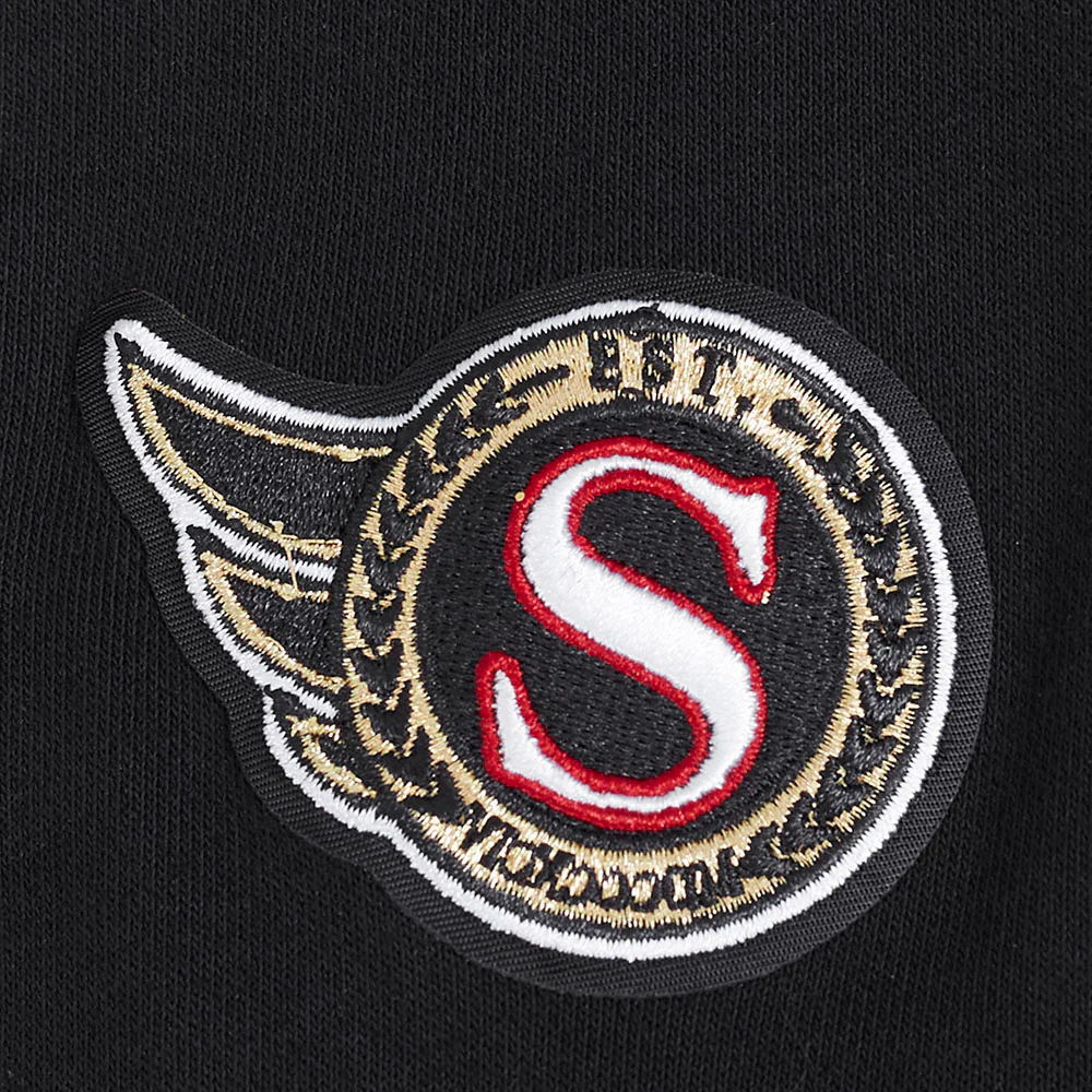 NHL OTTAWA SENATORS CLASSIC WOMEN'S FLC CROPPED PO HOODIE (BLACK) - Image 6