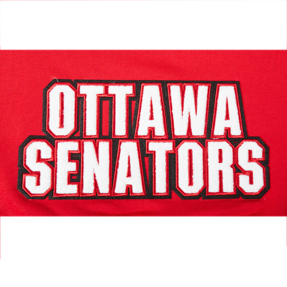 NHL OTTAWA SENATORS CLASSIC WOMEN'S FLC CROPPED PO HOODIE (RED) - Image 7