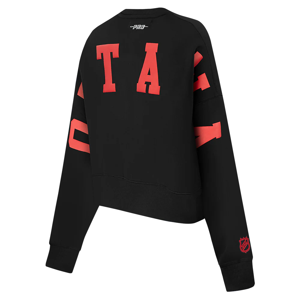 NHL OTTAWA SENATORS WINGSPAN WOMEN'S FLC CREWNECK (BLACK) - Image 4