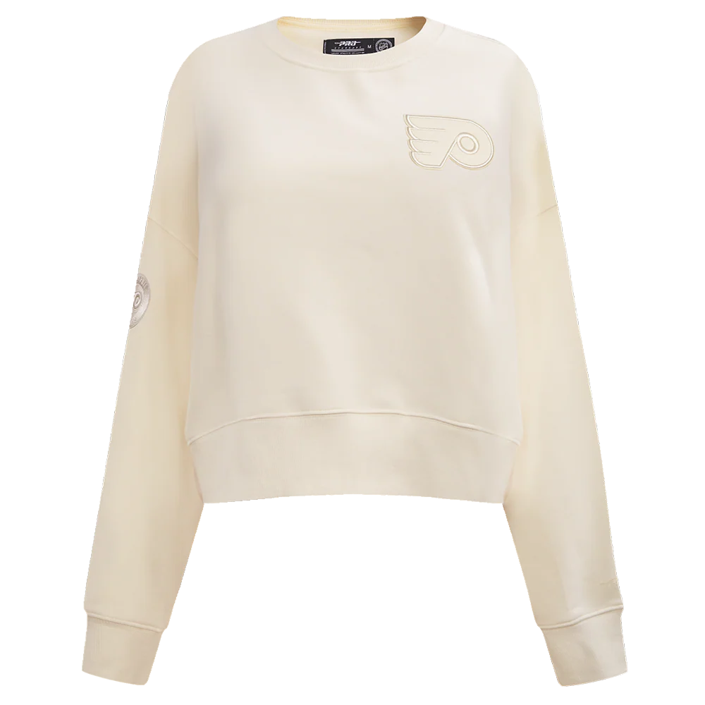 NHL PHILADELPHIA FLYERS NEUTRAL WOMEN'S CREWNECK (EGGSHELL)