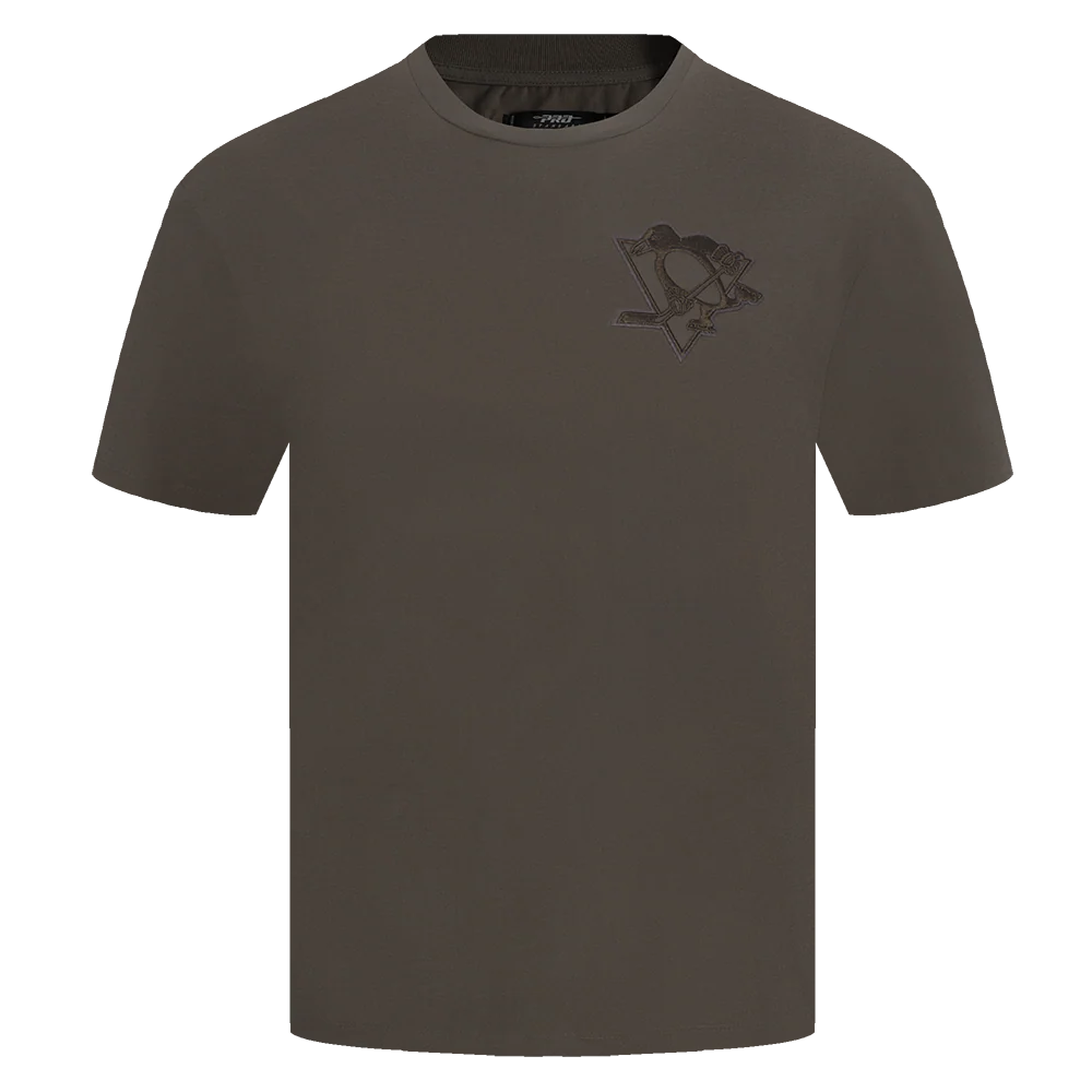 NHL PITTSBURGH PENGUINS NEUTRAL MEN'S DROP SHOULDER TEE (DARK TAUPE)