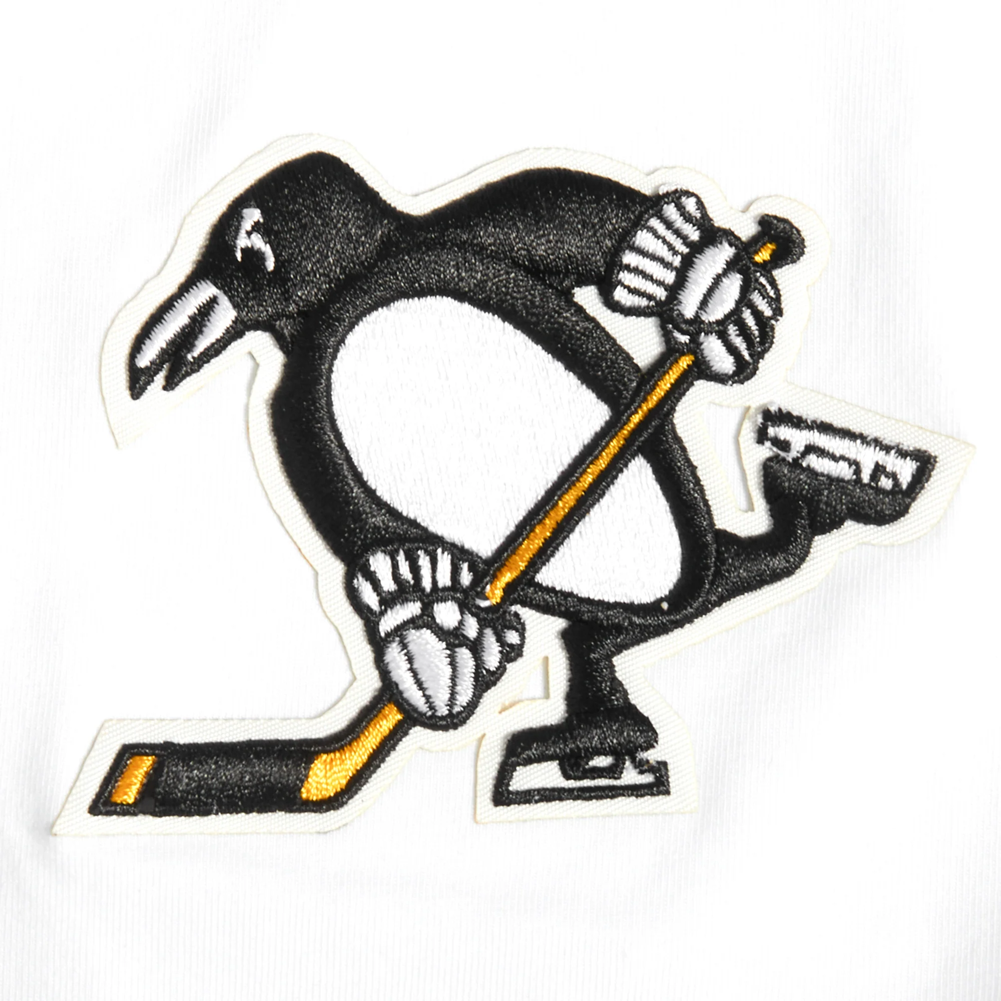 NHL PITTSBURGH PENGUINS CLASSIC MEN'S MESH SINGLE JERSEY STRIPED TEE (WHITE/BLACK) - Image 7