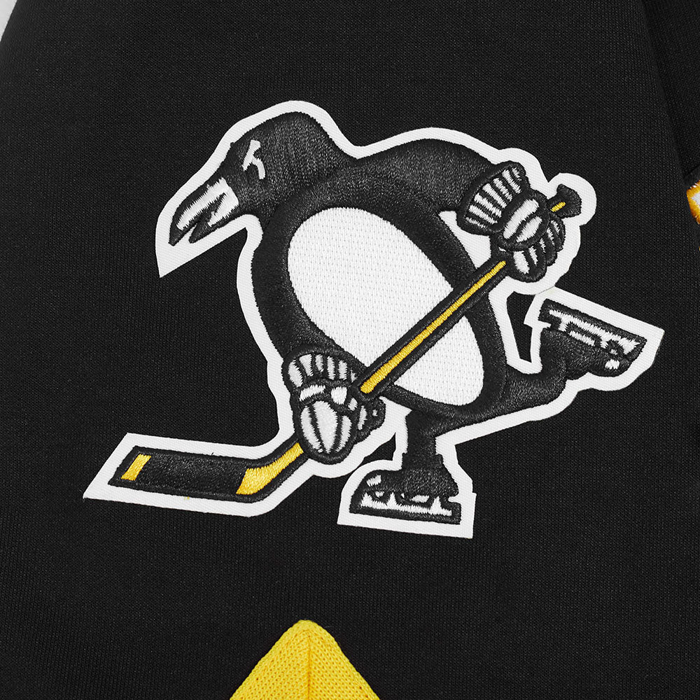 PITTSBURGH PENGUINS CLASSIC MEN'S WARM UP JACKET (BLACK/YELLOW) - Image 8