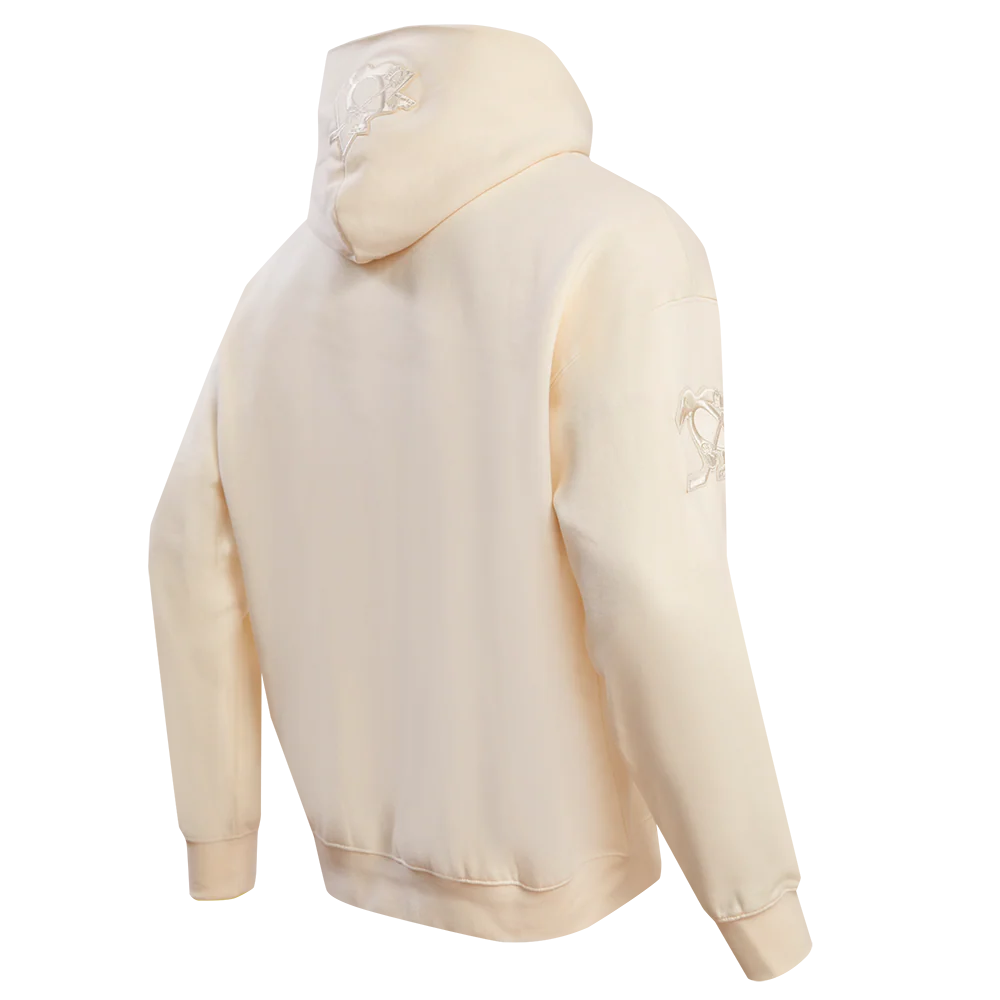 NHL PITTSBURGH PENGUINS NEUTRAL DROP SHOULDER MEN'S PULLOVER HOODIE (EGGSHELL) - Image 3