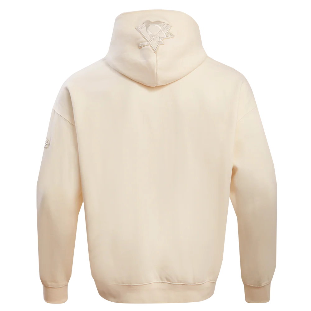 NHL PITTSBURGH PENGUINS NEUTRAL DROP SHOULDER MEN'S PULLOVER HOODIE (EGGSHELL) - Image 4