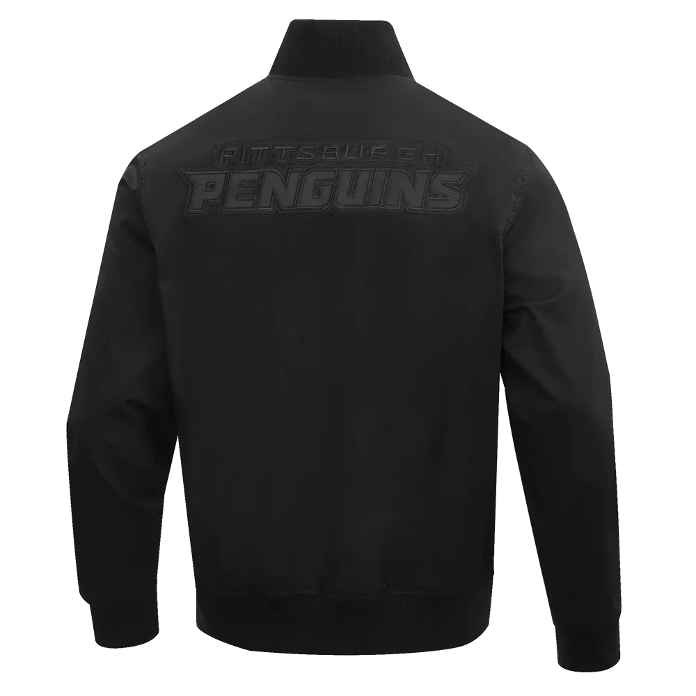 NHL PITTSBURGH PENGUINS NEUTRAL TWILL JACKET (BLACK) - Image 3