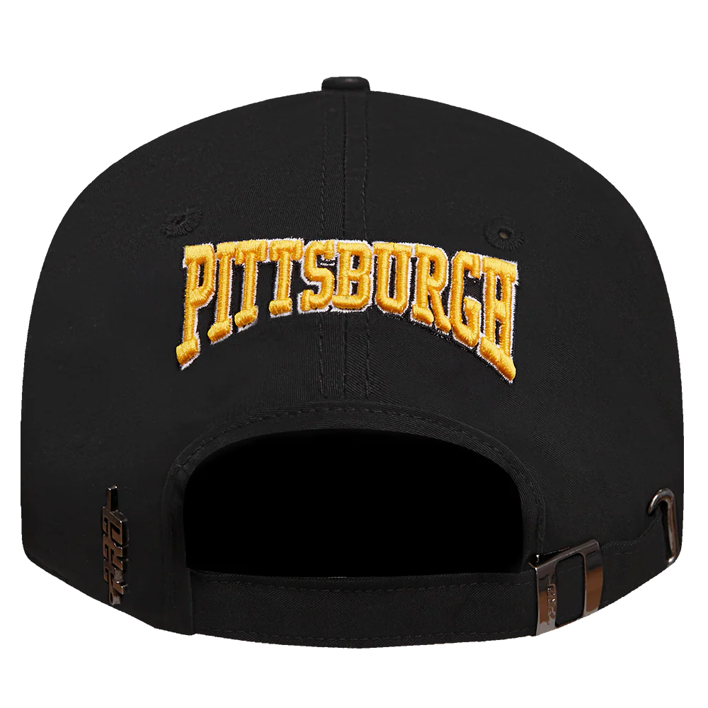 NHL PITTSBURGH PENGUINS CREST EMBLEM DAD HAT (BLACK) - Image 5