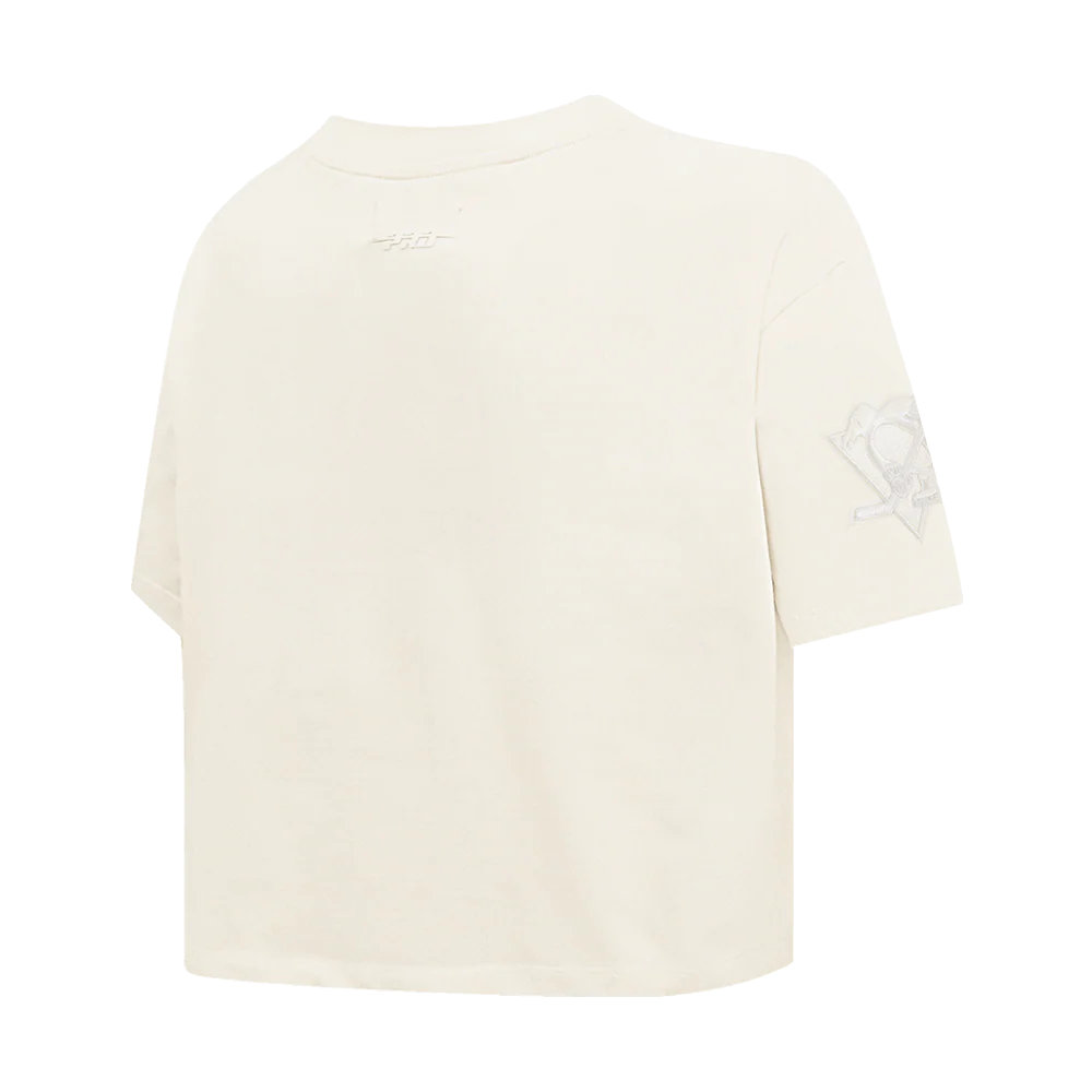 NHL PITTSBURGH PENGUINS NEUTRAL WOMEN'S BOXY TEE (EGGSHELL) - Image 4