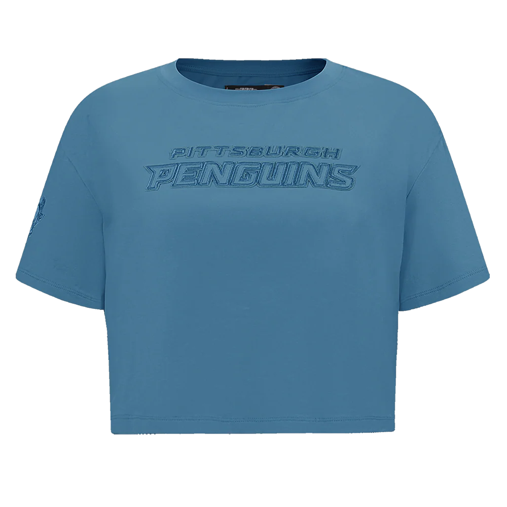 NHL PITTSBURGH PENGUINS NEUTRAL SINGLE JERSEY BOXY TEE (STEEL BLUE)