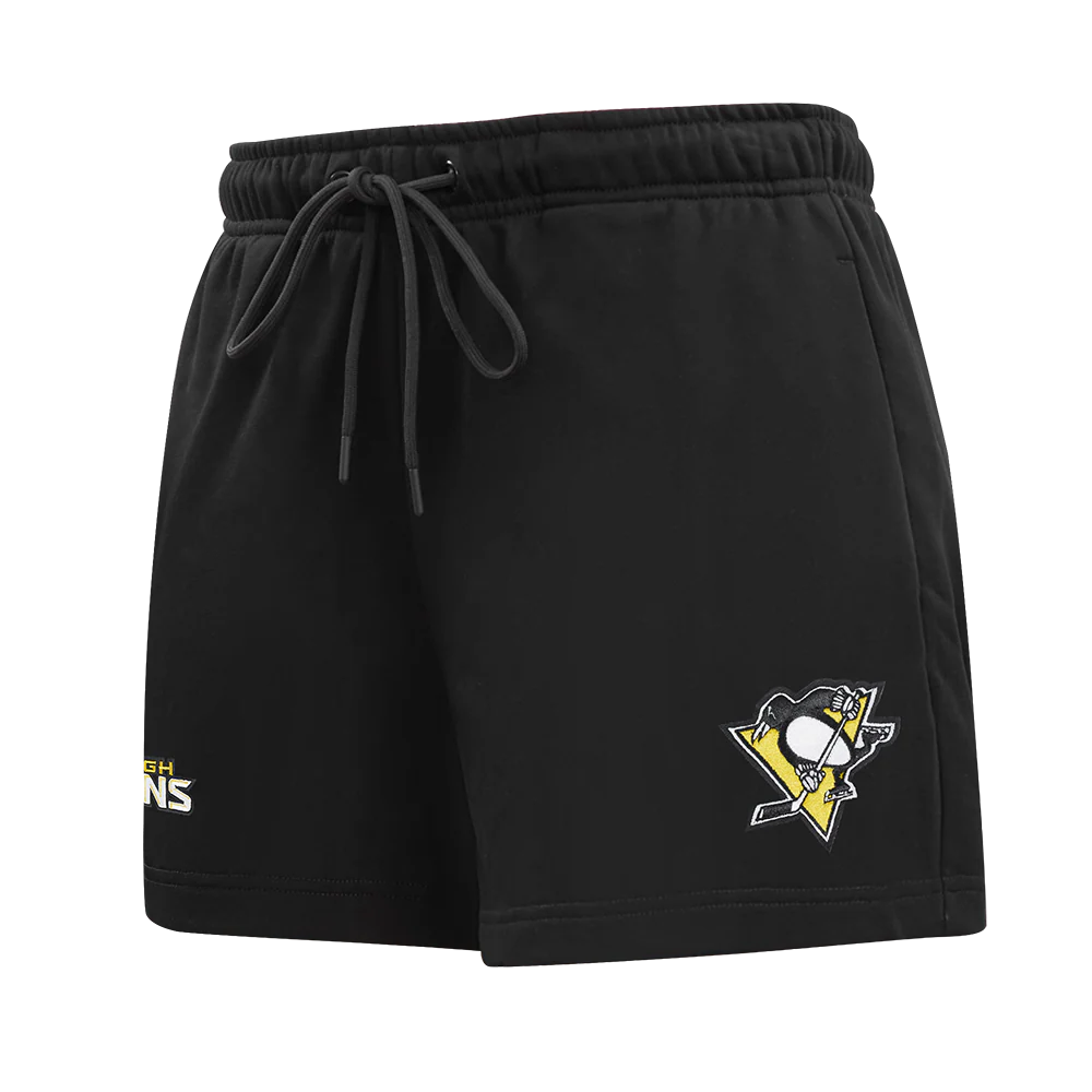 NHL PITTSBURGH PENGUINS CLASSIC WOMEN'S FLEECE SHORT (BLACK)
