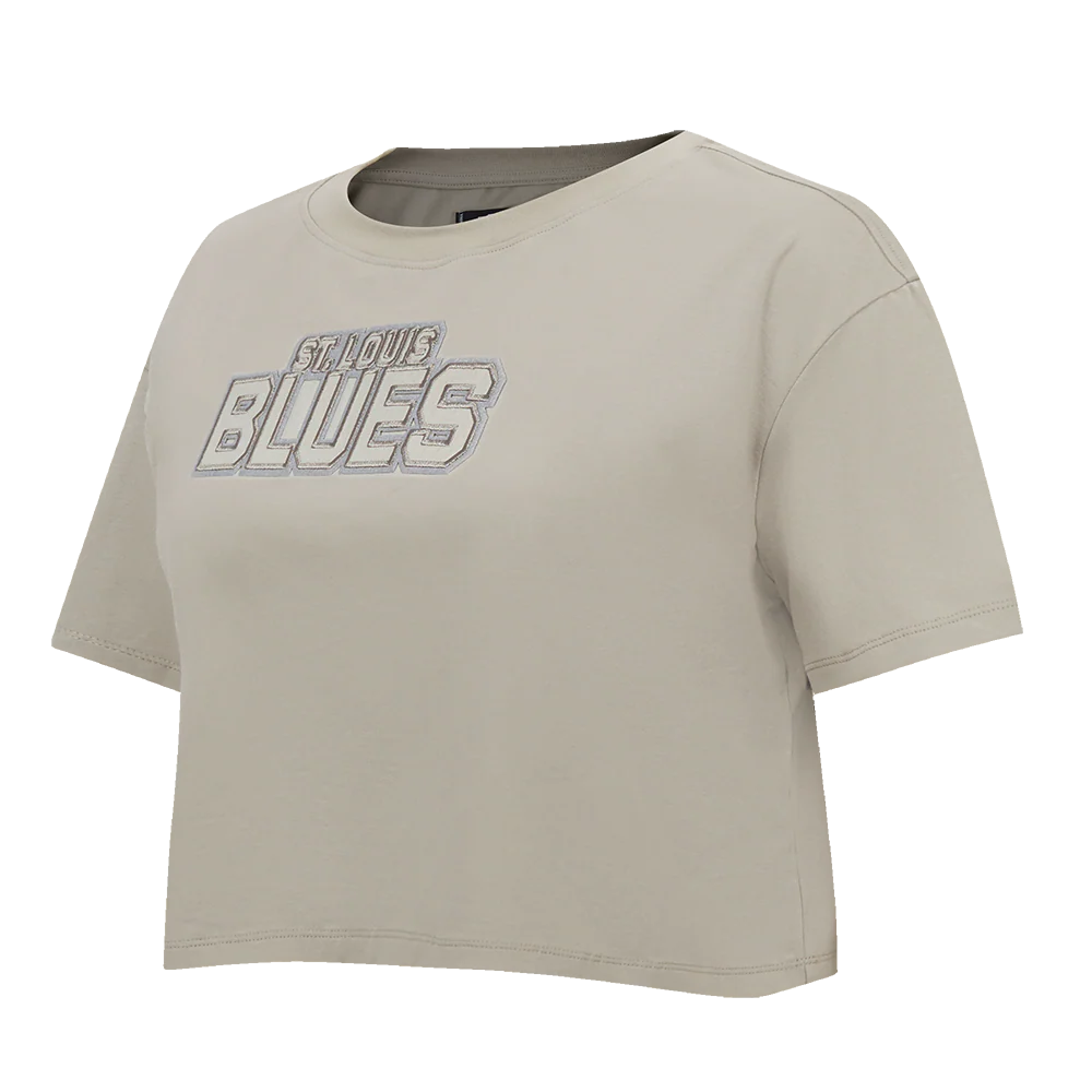 NHL ST. LOUIS BLUES NEUTRAL WOMEN'S BOXY TEE (TAUPE) - Image 2