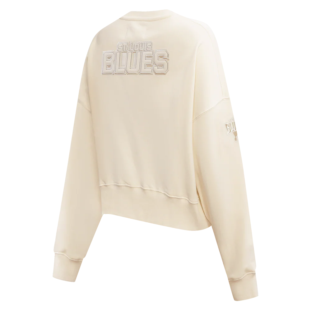 NHL ST. LOUIS BLUES NEUTRAL WOMEN'S CREWNECK (EGGSHELL) - Image 3