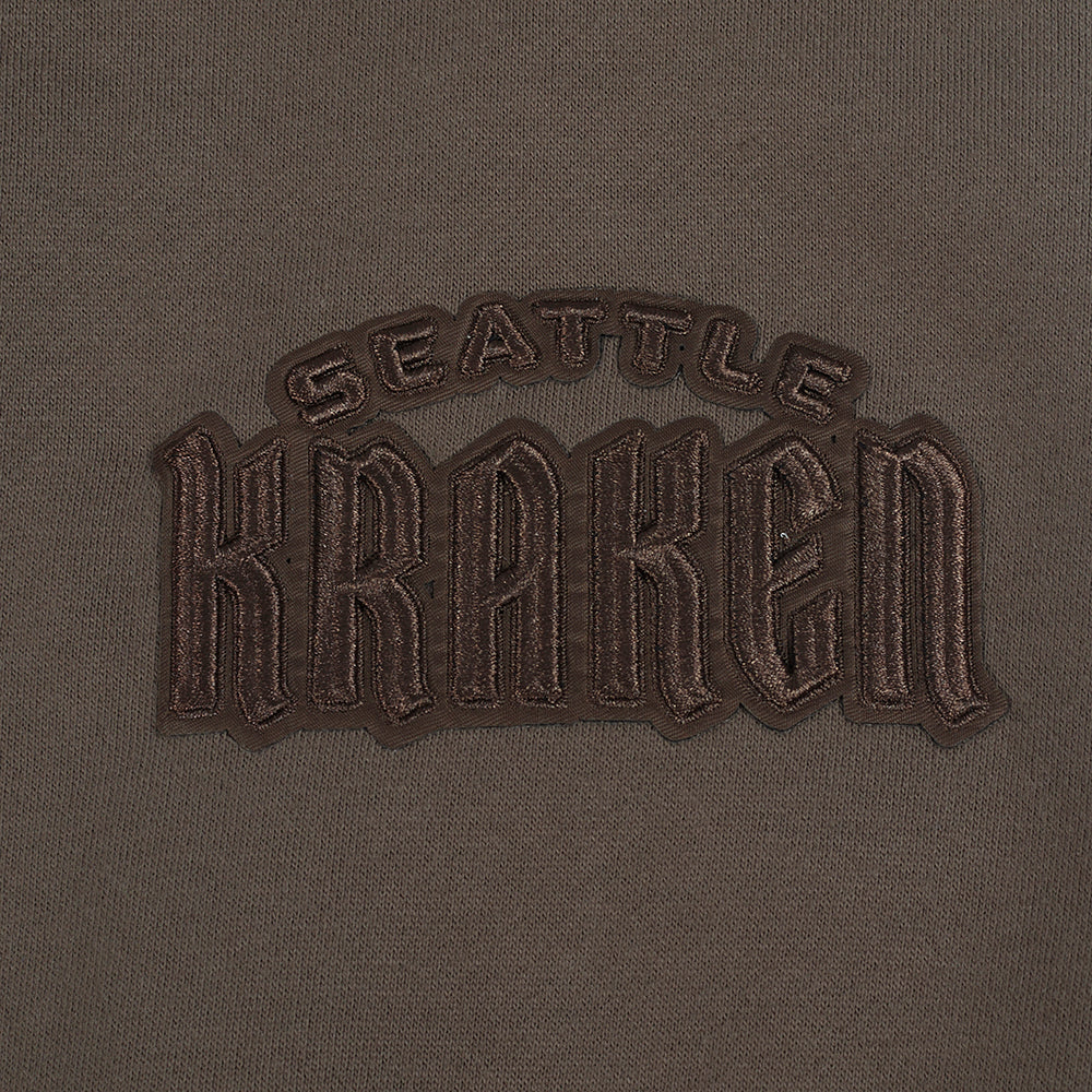 NHL SEATTLE KRAKEN NEUTRAL MEN'S DROP SHOULDER PULLOVER HOODIE (DARK TAUPE) - Image 5