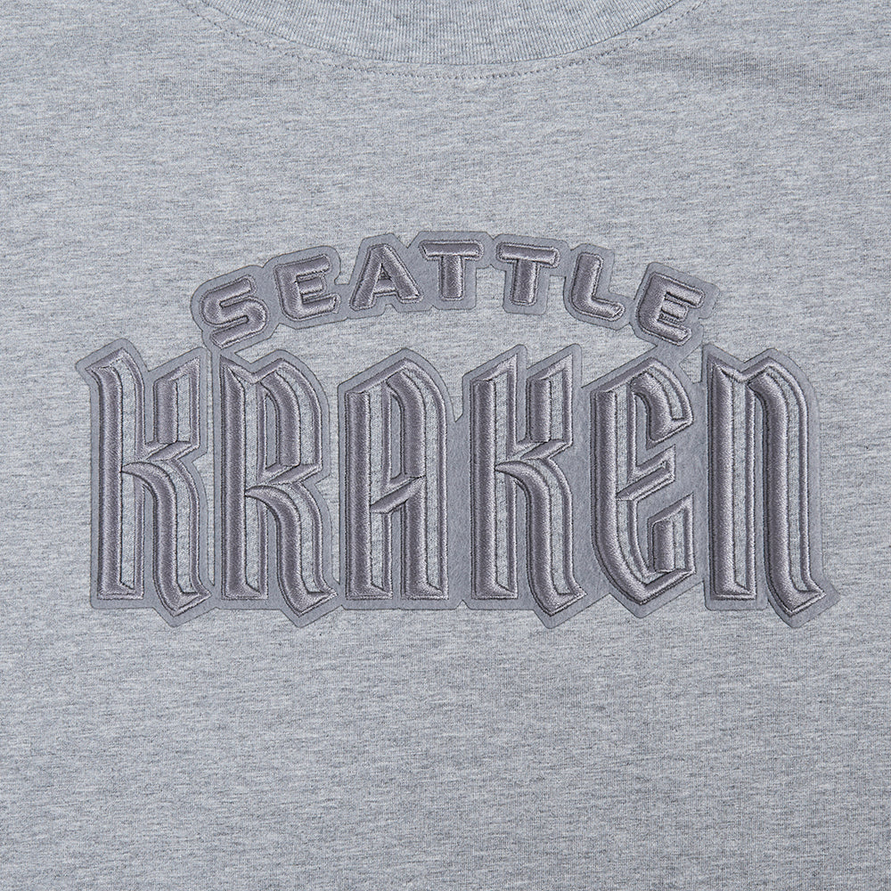 NHL SEATTLE KRAKEN NEUTRAL SINGLE JERSEY BOXY TEE (DARK HEATHER GRAY) - Image 6