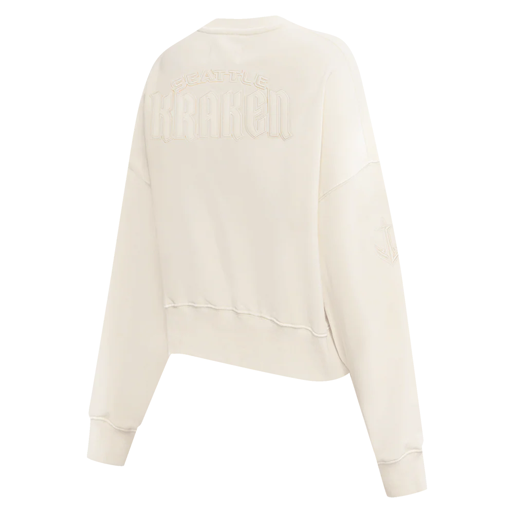 NHL SEATTLE KRAKEN NEUTRAL WOMEN'S CREWNECK (EGGSHELL) - Image 4