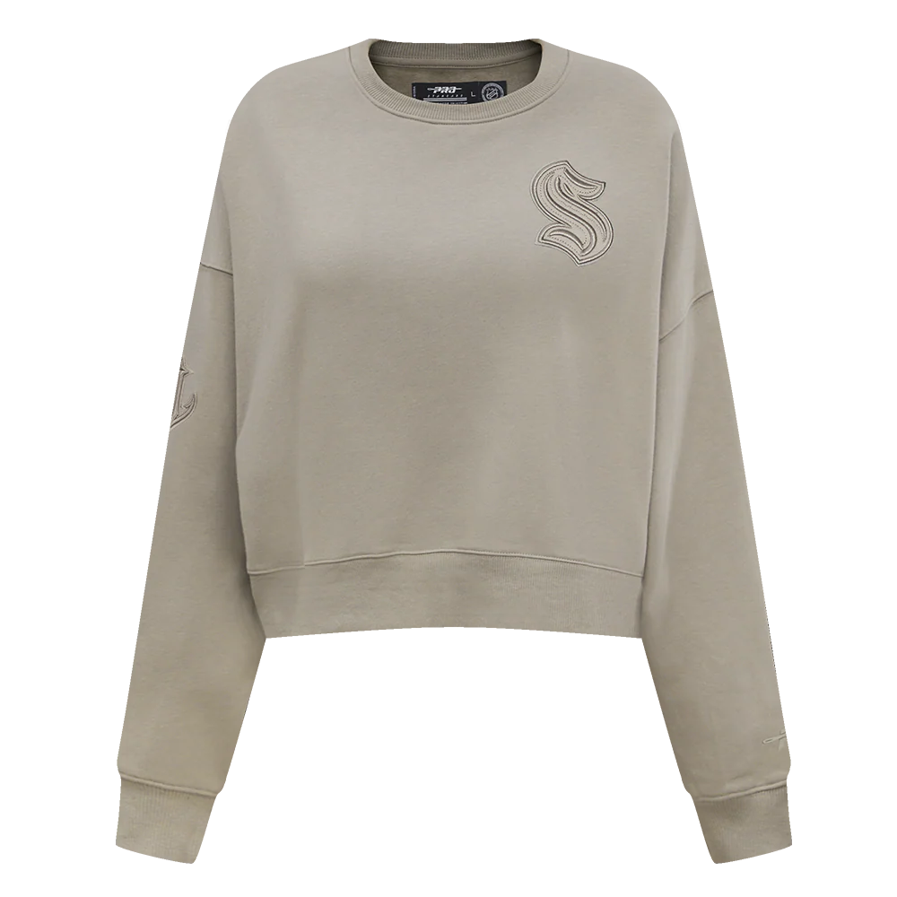 NHL SEATTLE KRAKEN NEUTRAL WOMEN'S CREWNECK (TAUPE)